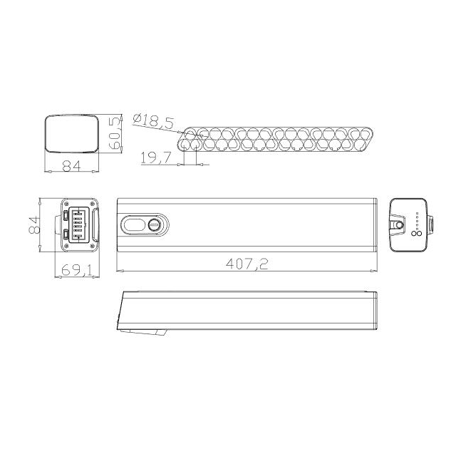 2022 new lithium battery pack electric bike battery middle tube battery case ebike battery box