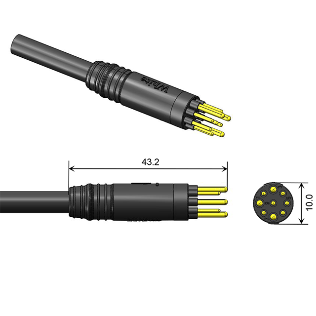 10 Pin motor connectors for ebike