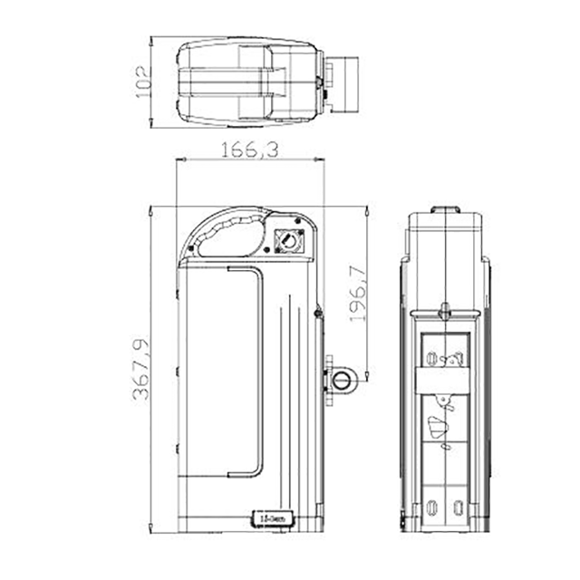 Plus Middlentube type 90pcs Cell High Current EBike Battery Box Case Electric Bike Kit
