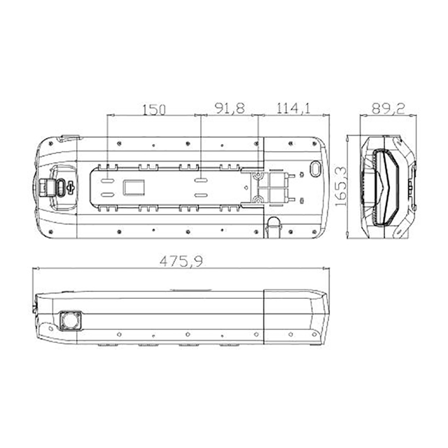 48v 18650 cells 91pcs 10S9P/13S7P ebike rear rack lithium ion battery 36v 10ah 12ah 20ah 21ah for e bike electric bikes case