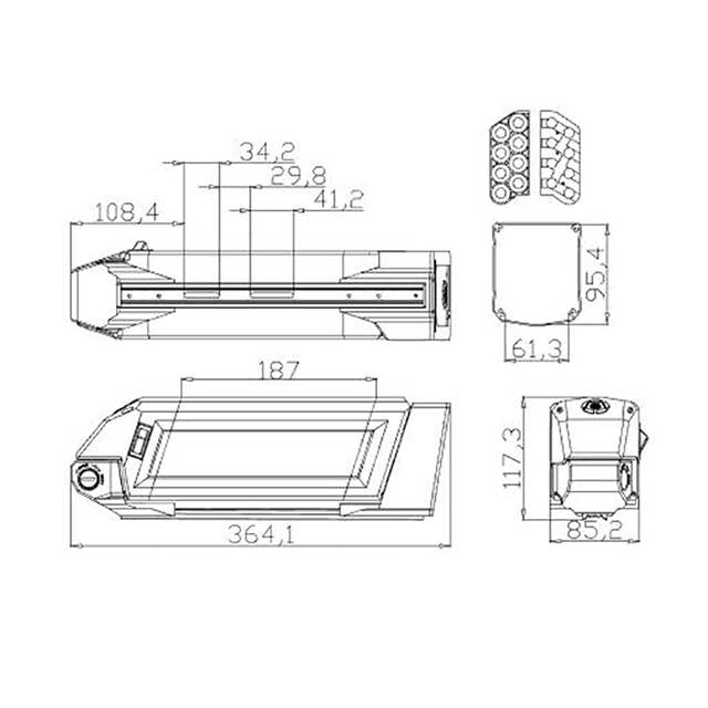 Oem Ebike Battery Pack 10ah 18650 Cells Conversion Kit Electric Bicycle 36v 48v Ebike Battery case