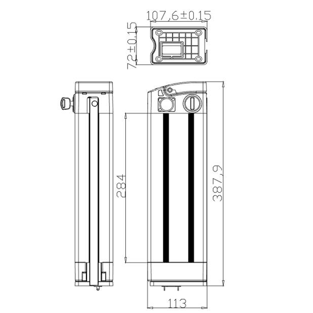 OEM ebike battery Pack 24v 36v 48v 52v 60v 10ah 12ah 13ah 15ah 20ah 30ah 1000w 1500w Scooter Electric Bicycle Lithium Battery case Sliver Fish 