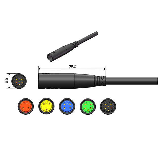 Factory direct sale High quality 2/3/4/5/6pin 48V AC/DC Signal waterproof cable for E-Bike Car Electric Scooter