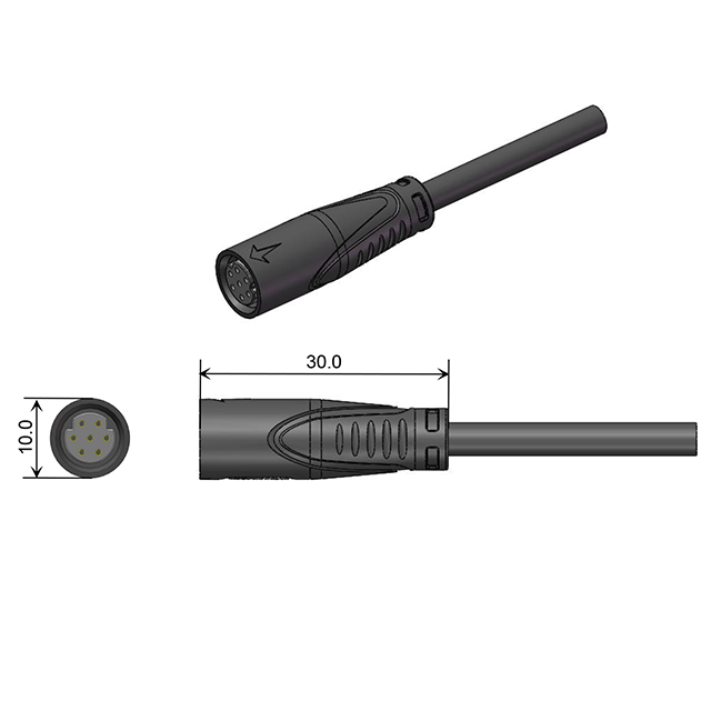 IP66 Ebike Conversion Kit Ebike M8 Cable waterproof connector 7 PIN Male Female connector cables