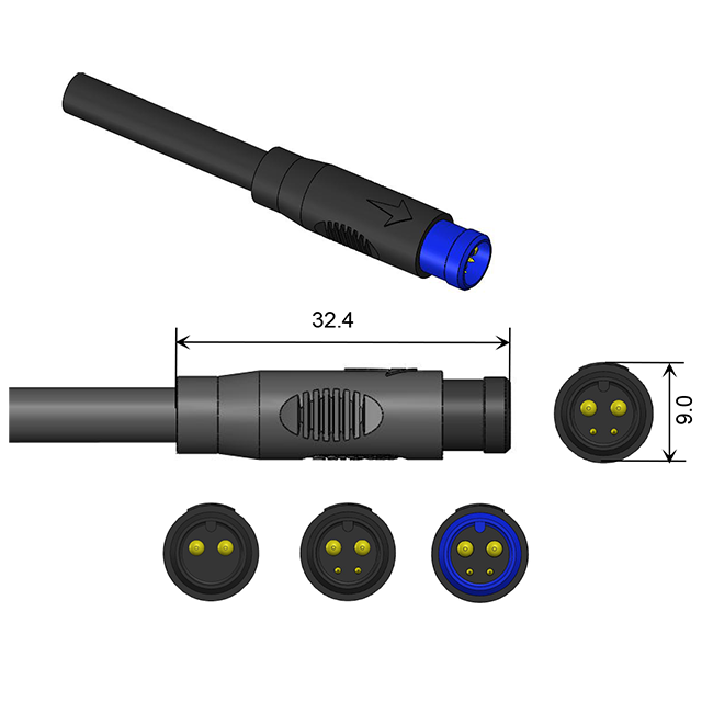48V AC/DC 10A Charger battery connectors