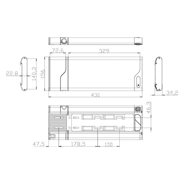 Factory Customized Rechargeable Battery Pack for Electric Bicycle Bike Battery case