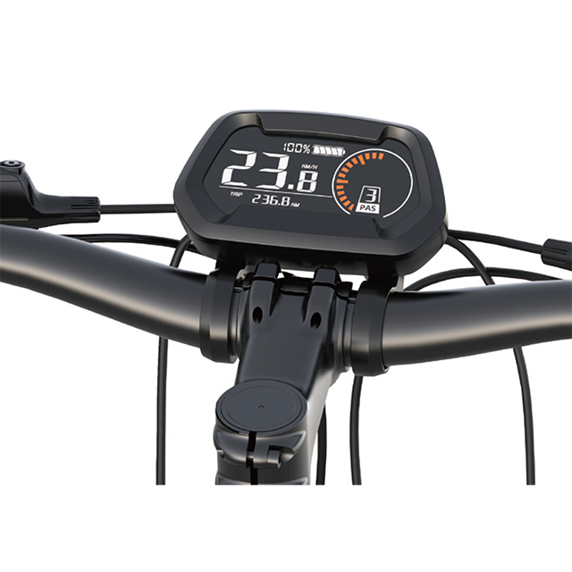 3.2" VA multicolor full perspective segment display for ebike Electric motorcycle Bluetooth USB charging function 