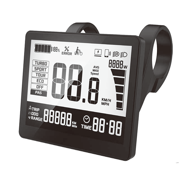 FSTN, segment, 3.5" 36V 48V 52V Bluetooth,RTC,Auto Light be optiona display for ebike