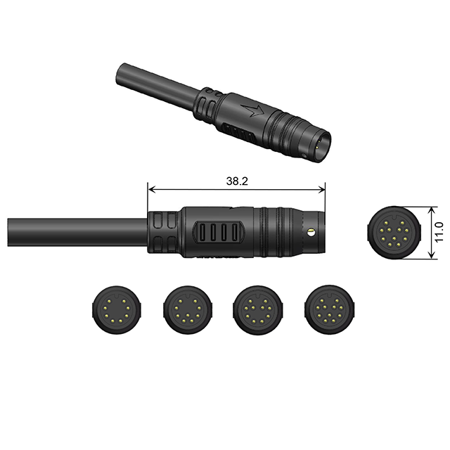 e Bike Wiring M8 8/9/10/11Pin Mini Connector Electric Bicycle Cable Waterproof Male Female E-bike connector