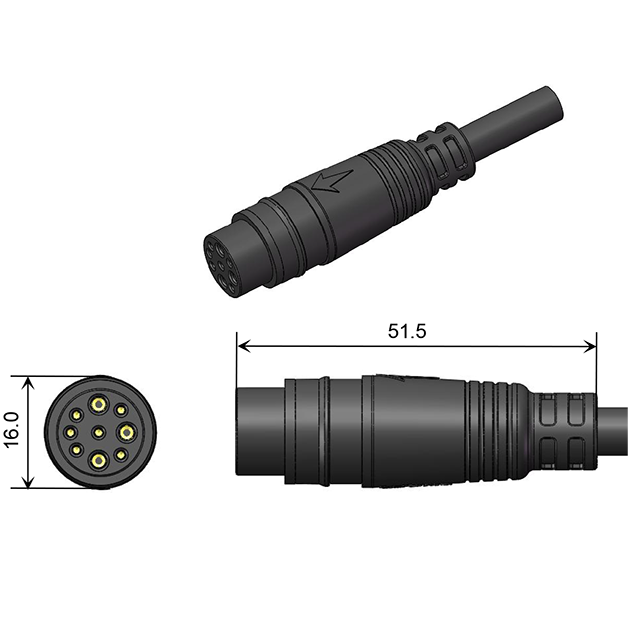 48V AC/DC 25A 2.0/2.5mm²/0.2mm² motor connectors for ebike 