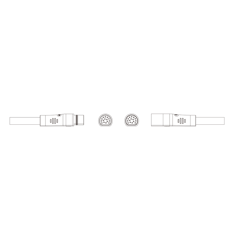 Higo optional Signal harness Ebike 15 Pin IP67 Male Female Electrical Cable Power Waterproof Connector electric bicycle conversion kit 