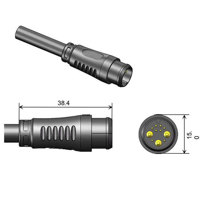 48V AC/DC 25A 11pin motor connectors for ebike