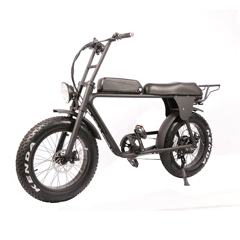 Ebike wholesale ODM black 20 inch snow Beach Electric Bike fat tire electric bicycle 48V 500w disc brake 