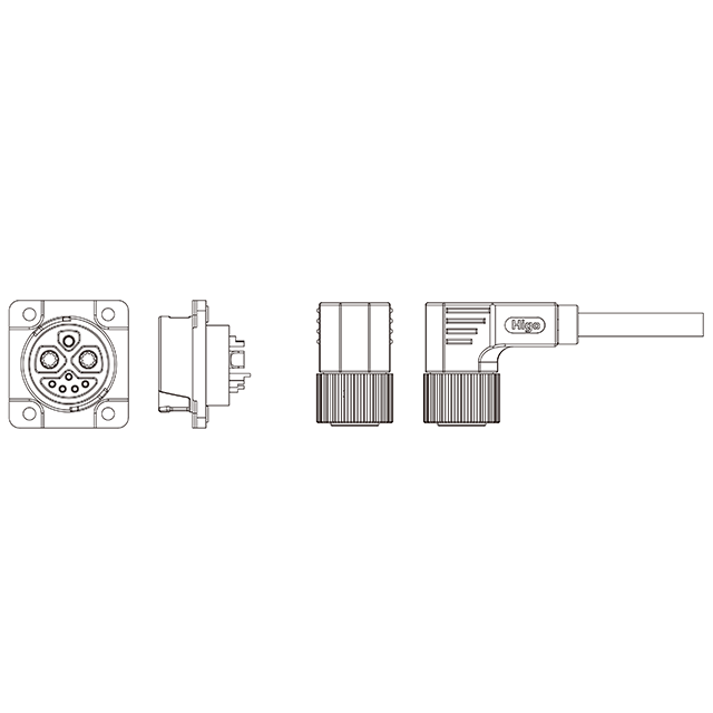 Higo high quality 3power 5signal pin motorcycle battery Discharging Charging Connector for ebike waterproof cable connector 