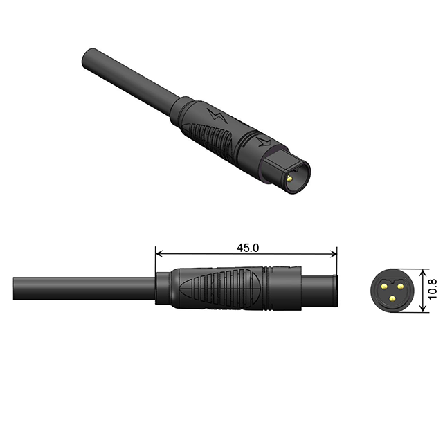 48V AC/DC 10A battery connectors for electric bicycle