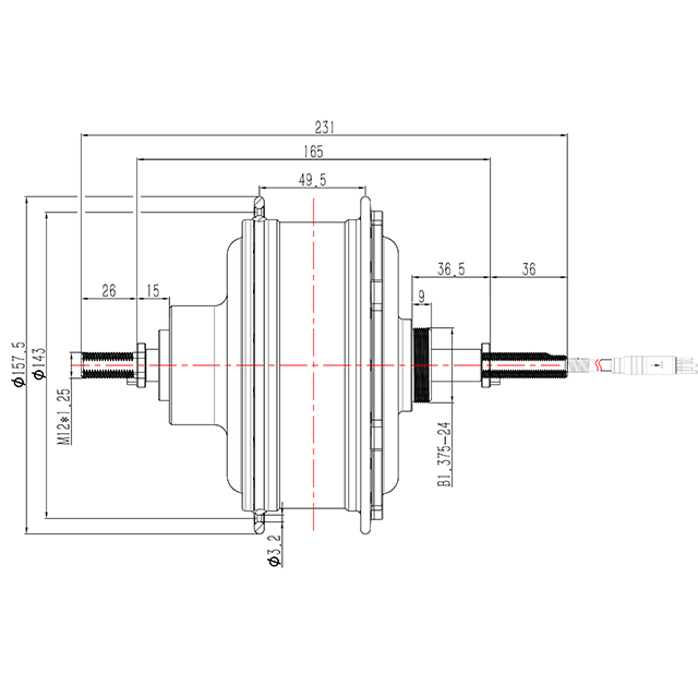 36V 350W 48V 500W Brushless Ebike Conversion Kit Electric Hub Motor Brushless DC Geared Hub Motor