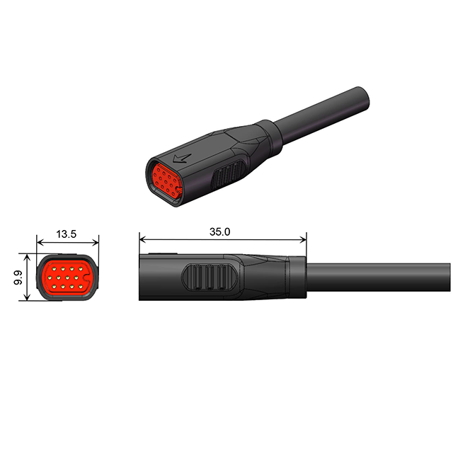 Signal connectors 12Pin IP66 Waterproof Cable Connectors plug High quality male female electric bike