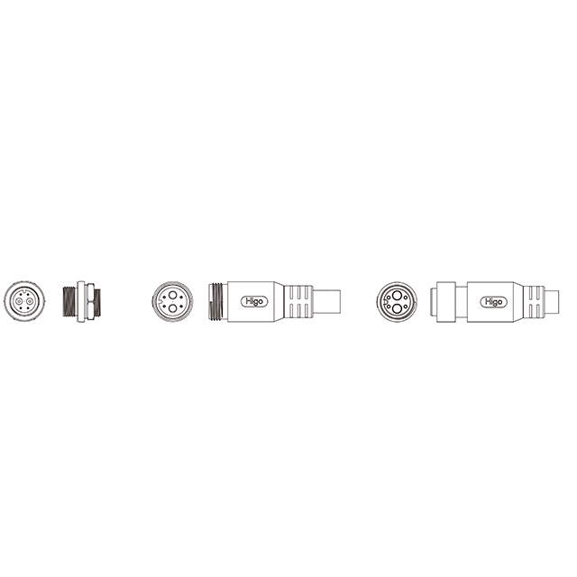Higo high quality 2power 4signal pin motorcycle battery for ebike High Current IP67 waterproof connector plug