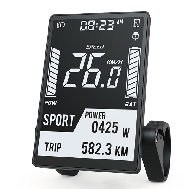 6km/h USB Bluetooth PAS level 24v 36v 48v 3.4 inch display for ebike