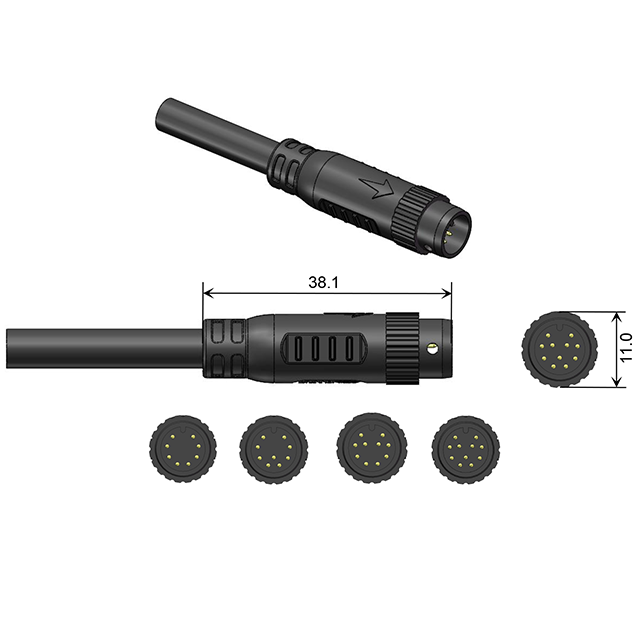 Electrical Wire Connector 8/9/10/11 pins IP65 Waterproof Cable Connector in E-Bike Electrical Connectors
