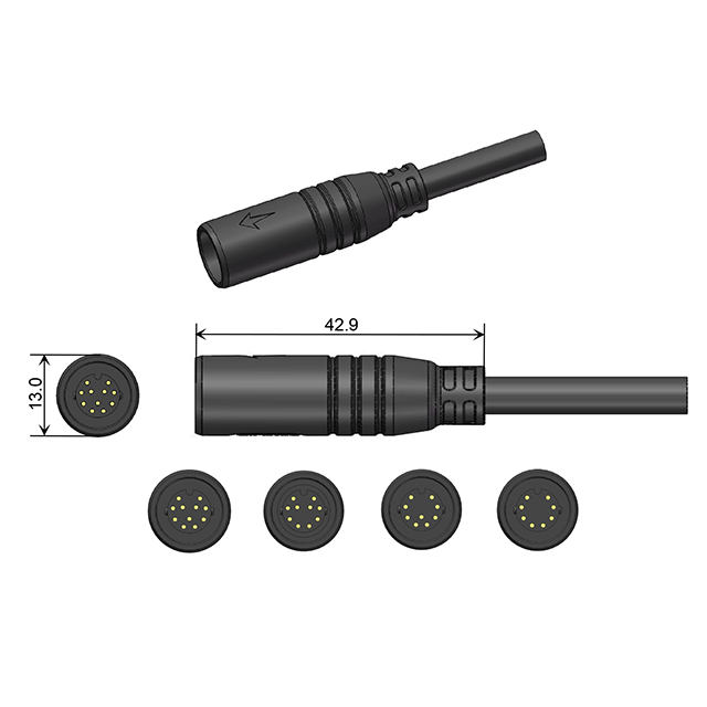 e Bike Wiring M8 8/9/10/11Pin Mini Connector Electric Bicycle Cable Waterproof Male Female E-bike connector