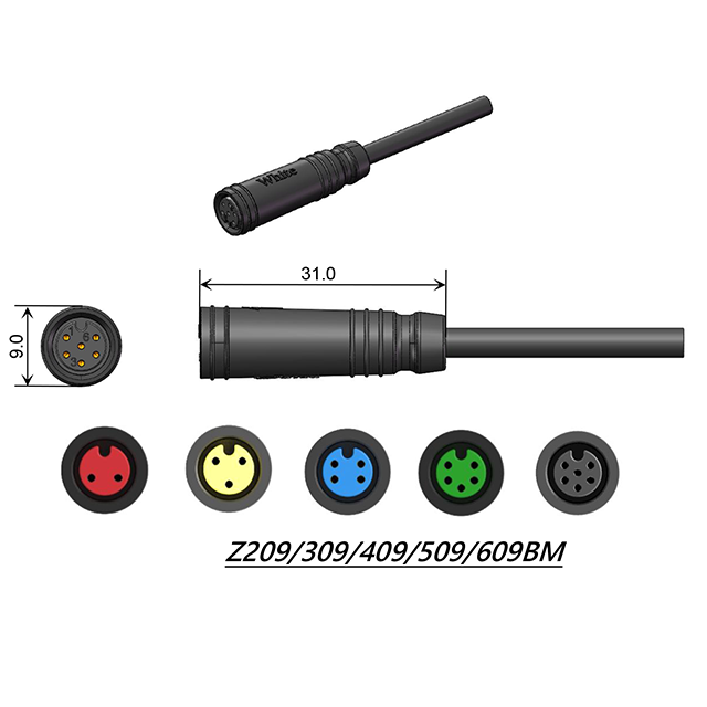 Waterproof plug signal connector Stable performance small size for ebike electric bicycle E-motorcycle E-wheelchair E-scooter Swappable system Charging point