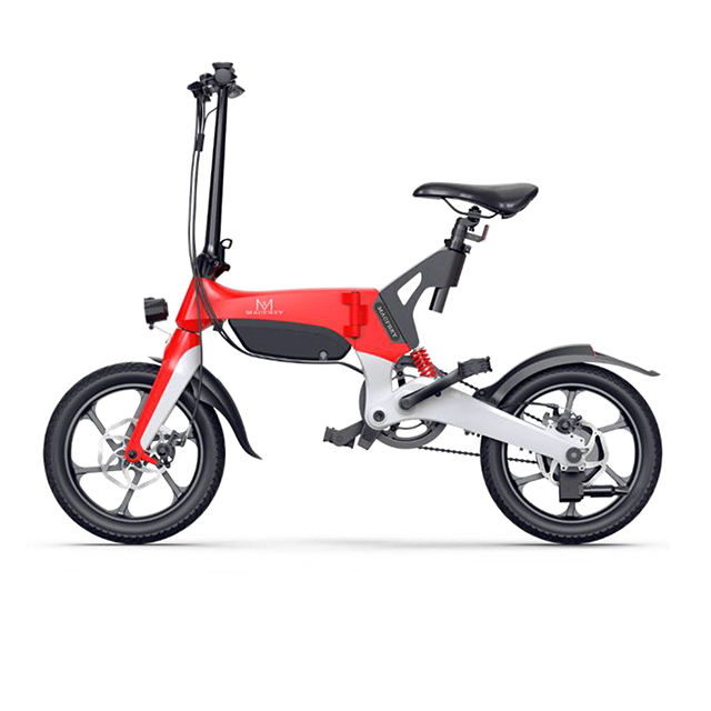 Lightweight Folding Step Thru Electric Bike 250W rear wheel motor 16 inch Endurance 60 Miles Foldable Moped ebike