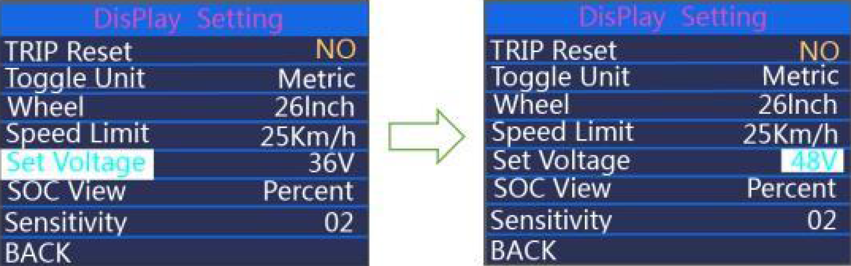 Voltage switching