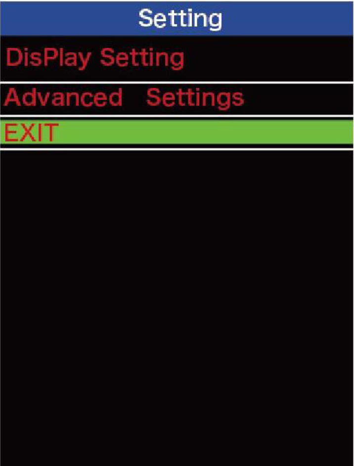 Setting interface